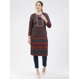 MONTE CARLO Maroon Embroidered Kurti-picture-43
