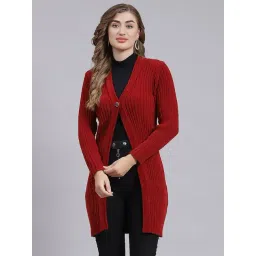 Monte Carlo Maroon Regular Fit Cardigan-picture-22