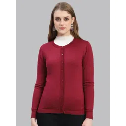 Monte Carlo Maroon Regular Fit Cardigan-picture-36