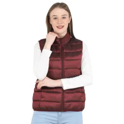 Monte Carlo Maroon Regular Fit Puffer Jacket-picture-44