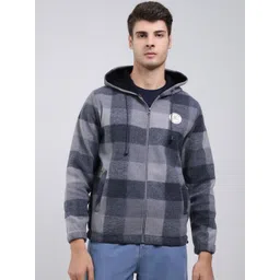 Monte Carlo Men Checked Hooded Sweatshirt-picture-28