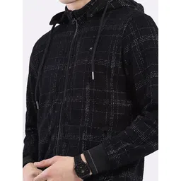 Monte Carlo Men Checked Hooded Sweatshirt image 5