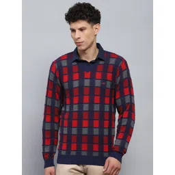 Monte Carlo Men Checked Long Sleeves Pullover-picture-19