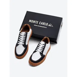 Monte Carlo Men Colourblocked Leather Sneakers-picture-36