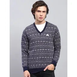 Monte Carlo Men Embroidered Woollen Pullover-picture-37
