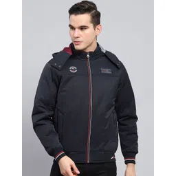 Monte Carlo Men Hooded Solid Casual Bomber Jacket-picture-39