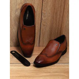 Monte Carlo Men Leather Formal Slip On Shoes-picture-36