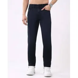 monte carlo Men Lightly-Washed Slim Jeans with Fly-Button Closure-picture-50