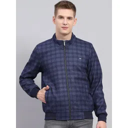 Monte Carlo Men Mock Collar Geometric Printed Casual Bomber Jacket-picture-40