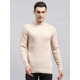 Monte Carlo Men Mock Collar Long Sleeves Woollen Pullover-picture-34
