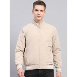 Monte Carlo Men Mock Collar Solid Casual Bomber Jacket-picture-32