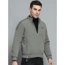 Monte Carlo Men Mock Collar Solid Casual Bomber Jacket image 2
