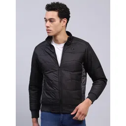 Monte Carlo Men Mock Collar Solid Casual Padded Jacket-picture-31