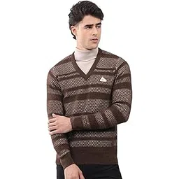 monte carlo Men Regular Fit Abstract Pattern V Neck Pull On Full Sleeve Winter Pullover|Woollen Sweater for Mens Wool Cardigan|Winter Pullover for Men's (1 in Pack)-picture-23