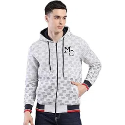 monte carlo Men Regular Fit Printed Hooded Neck Side Pocket Zipper Full Sleeve Winter Sweatshirt|Warm and Comfortable Sweatshirt | Winter wear Sweatshirt for Men's (Pack of 1)-picture-19