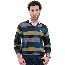 monte carlo Men Regular Fit V Neck Self Designed Pull On Closure Full Sleeve Pullover | Elegant Knit Sweater | Warm Winter Layering | Stylish Casual wear | Winter Pullover for Men's-picture-13