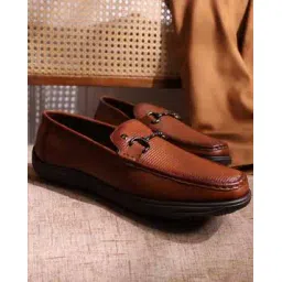 monte carlo Men Round-Toe Loafers with Metal Applique-picture-13