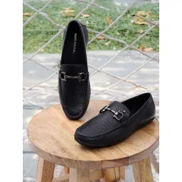 Monte Carlo Men Slip-On Textured Leather Loafers-picture-26