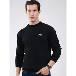Monte Carlo Men Solid Round Neck Woollen Pullover-picture-33