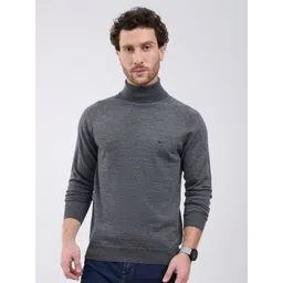 Monte Carlo Men Solid Woollen Turtle Neck Full Sleeve Pullover-picture-15