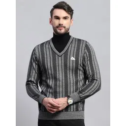 Monte Carlo Men Striped Woollen Pullover-picture-34