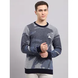 Monte Carlo Men Striped Woollen Pullover-picture-37