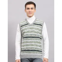 Monte Carlo Men Striped Woollen Pullover-picture-40