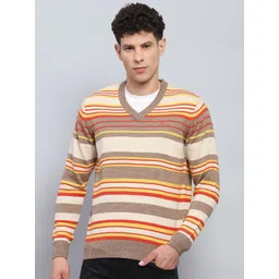 Monte Carlo Men Striped Woollen Pullover-picture-21