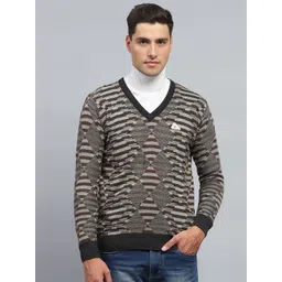 Monte Carlo Men Striped Woollen Pullover-picture-33
