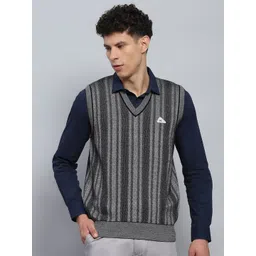 Monte Carlo Men Striped Woollen Pullover-picture-19