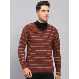 Monte Carlo Men Striped Woollen Pullover-picture-39