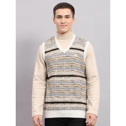 Monte Carlo Men Striped Woollen Pullover-picture-42