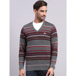 Monte Carlo Men Striped Woollen Pullover-picture-43