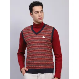 Monte Carlo Men Striped Woollen Pullover-picture-22