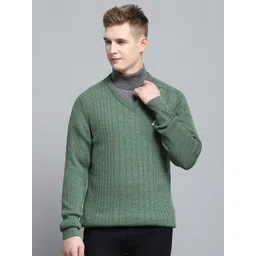 Monte Carlo Men Striped Woollen Pullover-picture-21