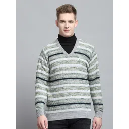 Monte Carlo Men Striped Woollen Pullover-picture-35