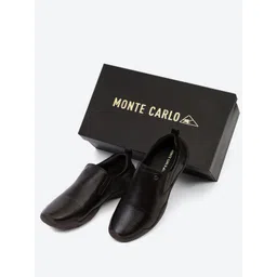 Monte Carlo Men Textured Leather Formal Slip-On Derbys Shoes-picture-39