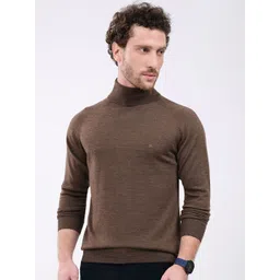 Monte Carlo Men Turtle Neck Long Sleeves Woollen Pullover-picture-24