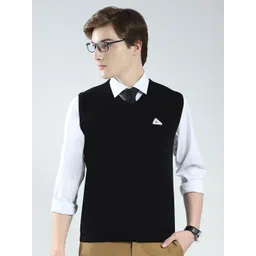 Monte Carlo Men V Neck Sleeveless Woollen Vest Sweater-picture-16