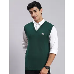 Monte Carlo Men V-Neck Woollen Sweater Vest-picture-29