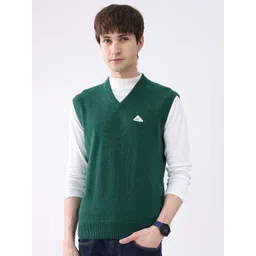 Monte Carlo Men V-Neck Woollen Sweater Vest-picture-31