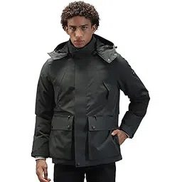 monte carlo Men Winter Jacket with Detachable Hood | Full Sleeves | Front Pockets | Solid Pattern | Warm & Stylish Parka Jacket For Men's-picture-15