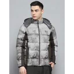 Monte Carlo Mens Printed Brown Detachable Hood Full Sleeve Jacket-picture-18