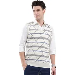 monte carlo Men's Regular Fit Pullover | Abstract Pattern | Pull On Closure with Sleeveless V Neck Winter Pullover for Men's-picture-11