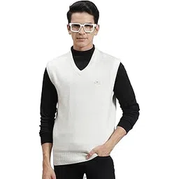 monte carlo Men's Regular Fit Pullover | Solid Pattern | V-Neck Winter Pullover for Men | Sleevless Pull-On Sweater for Men-picture-24