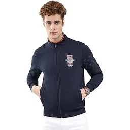 monte carlo Men’s Regular Fit Sweatshirt | Mock Neck | Printed Pattern | Zip Closure | Full Sleeve | Warm Winter Sweatshirt | Stylish Casual Layering for Men-picture-49