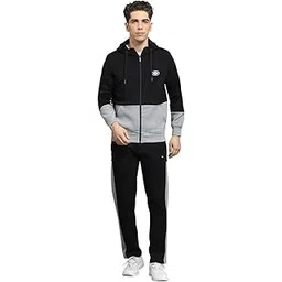 monte carlo Mens Self Design Black Hooded Neck Full Sleeve Tracksuit 224066568-2-picture-36