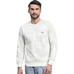 monte carlo Mens Self Design Round Neck Full Sleeve T-Shirt (224066100)-picture-30