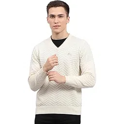 monte carlo Mens Self Design V Neck Full Sleeve Pullover (1243142VN)-picture-22