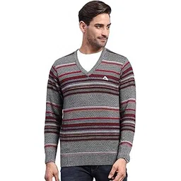 monte carlo Mens Self Design V Neck Full Sleeve Pullover (1243222VN)-picture-35